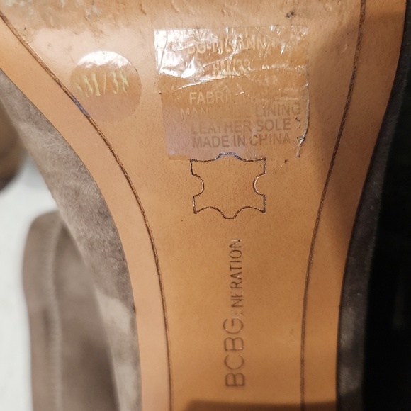 BCBGeneration Women's Taup Suede Sock Booties Size 8M - Picture 6 of 6